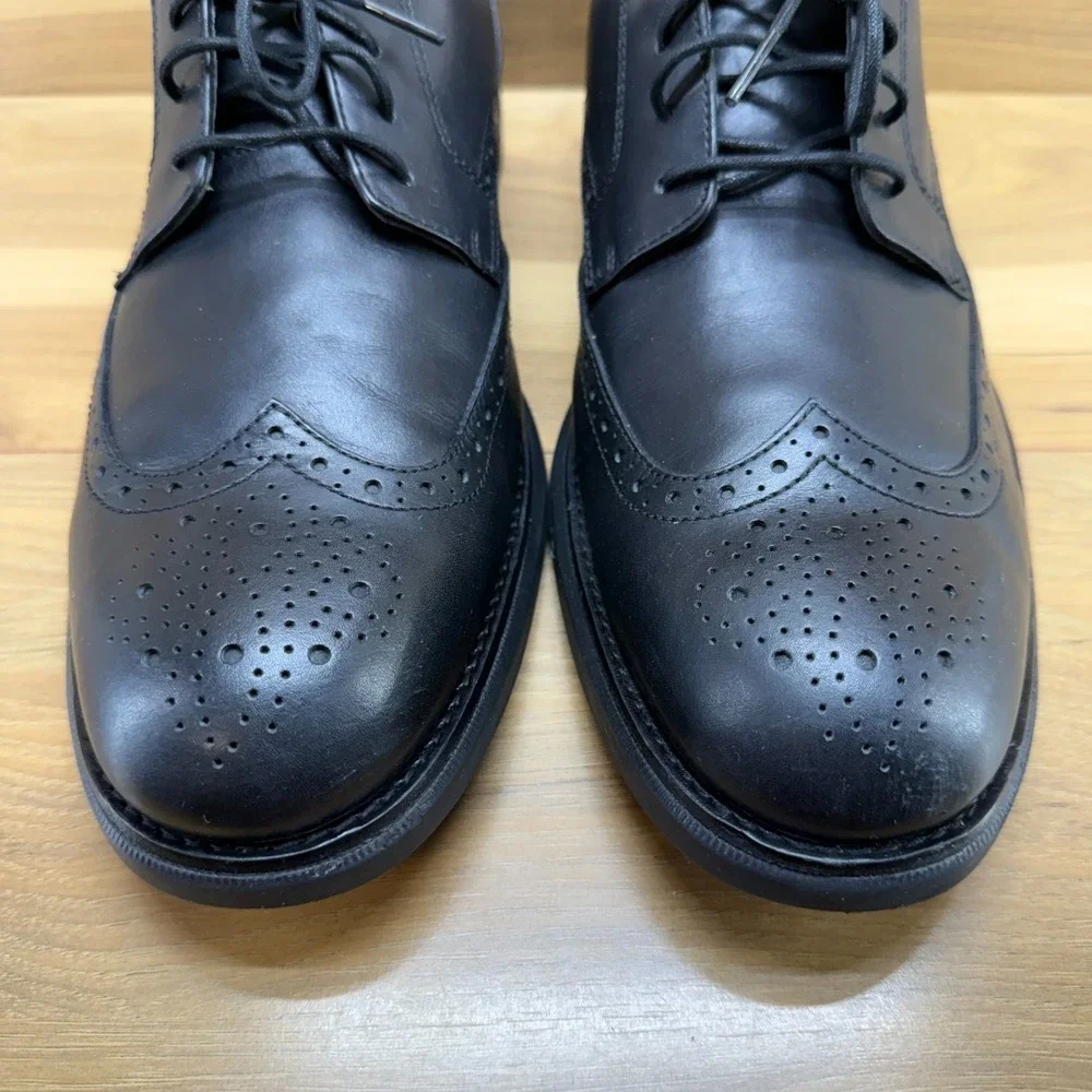 Sperry Gold Cup Wingtip Oxford Mens 14 M Black Leather Comfort Business Casual
